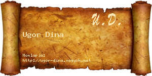 Ugor Dina névjegykártya
